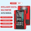 ANENG Q60 Multimètre numérique TRMS 6000 Comptes Testeur portable Ohm Volt Amp pour mesurer la tension Résistance au courant Capacité Diode de température NCV Test de continuité avec lampe de poche Arrêt automatique Rétroéclairage de l