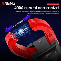 ANENG ST212 Pince ampèremétrique Pince multimètre numérique intelligente 6000 points Voltmètre AC & DC intelligent 400A Ampèremètre VA Affichage couleur Gamme automatique Type de pince Testeur NCV Mesureur de tension sans contact Résistance Ca