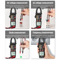 ANENG True RMS multimètre numérique pince ampèremétrique DC / AC détecteur de tension AC ampèremètre avec Ohm capacité NCV Continuité Diode Hertz testeur de température