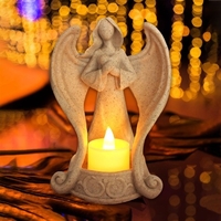 Ange Bougeoir Ange Figurines Photophore Bougeoir Commémorer Anges Chandelier pour La Maison Décoration Fête Mémorial Hommage Souvenir Funérailles