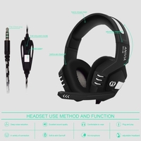 Anivia AH38 Casque de jeu pour ordinateur portable avec suppression du bruit sur l