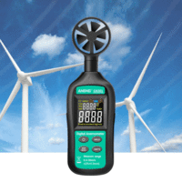 Anémomètre numérique portable ANENG compteur de vitesse / température du vent de haute précision avec rétroéclairage LCD