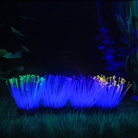 Anémone de mer artificielle en silicone avec effet incandescent pour le réservoir de poisson Décoration d