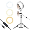 Anneau lumineux à LED en métal de 10 pouces 3 modes d