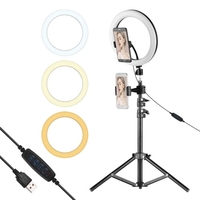 Anneau lumineux à LED en métal de 10 pouces 3 modes d
