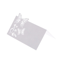 Anself 10Pcs romantique Marque place Porte-Nom Chevalet blanc sculpté carte marqué pour le mariage Anniversaire Banquet Décoration table