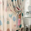 Anself 2PCS 100 * 250cm Punching Grommet Blackout Curtain Linings Panneau Bright Colored Trees Rideaux avec rideau Voile Soft Window Drape Décoration élégante Rideaux pour le salon Chambre Taille 39 "* 98"