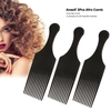 Anself 3Pcs Afro Peigne Curly Hair Brush Peigne coiffure Styling Outil noir pour homme et femme