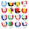 Anself Amérique drapeau Football Soccer Fans perruque tête Cap coupe d’Europe FIFA World Cup Sports Festival Cosplay Costume de carnaval