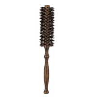 Anself Brosse peigne à cheveux bouclés ronde rouleau avec manche en bois circulaire Radial de soies de plume Outil de Coiffure