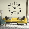 Anself Modern Écrans de mur en marbré Montres grand décor Décorations Set Effet miroir Acrylique Décalque en verre Décoration amovible à la maison