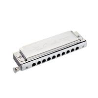 Anself Swan Chromatic Harmonica 10 Trous 40 Tons Clés de C Argent avec Exquis Box