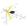 Antenne de télévision numérique pour HDTV DVBT/DVBT2 470MHz-860MHz antenne de télévision extérieure antenne HDTV amplifiée numérique