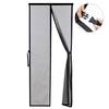 Anti-moustique porte rideau magnétique auto-absorbant écran fenêtre écran écran magnétique porte écran été Velcro personnalisé transfrontalier Amazon chaud classicblack 110 * 220 manuel muet Velcro