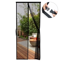 Anti-moustique porte rideau magnétique auto-absorbant écran fenêtre écran écran magnétique porte écran été Velcro personnalisé transfrontalier Amazon chaud classicblack 120 * 220 manuel muet Velcro