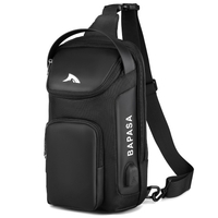 Anti-vol poitrine sac USB décontracté sac à bandoulière fronde sac à dos