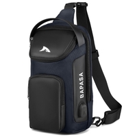 Anti-vol poitrine sac USB décontracté sac à bandoulière fronde sac à dos