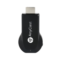 anycast m2 + wireless wifi display dongle receveur 1080p hd - interface miracast + bricolage par télévision radio tri - réponse spinner