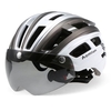 Aomiun casque de vélo de montagne casque de moto avec rétro-éclairage visière magnétique détachable protection UV pour hommes femmes