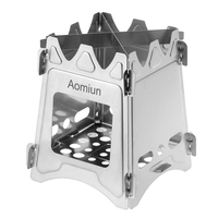 Aomiun Compact Folding Wood Stove for Outdoor Camping Cooking Picnic