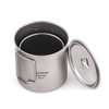 Aomiun Ultralight Titanium Cup Outdoor Portable 2PCS Cup Set 300ml 650ml Camping Picnic Water Cup Mug avec poignée pliable 300ML + 650ML