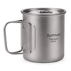 Aomiun Ultralight Titanium Cup Outdoor Portable Camping Pique-nique Tasse à eau avec poignée pliable 420 ml