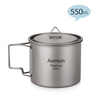 Aomiun Ultralight Titanium Cup Outdoor Portable Camping Pique-nique Tasse à eau avec poignée pliable 550 ml