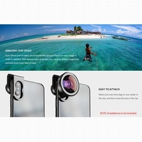 APEXEL APL-HD5SW Objectif super grand-angle 170 ° pour Smartphone à lentille / à lentille unique pour iPhone Pixel Samsung Galaxy Smartphones Huawei