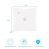 APP Smart Touch Wall Interrupteur tactile Wifi mural à panneau de verre Tuya / Touch Control Timer Aucun concentrateur requis Compatible avec Google Home / Nest & Amazon Alexa