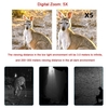 Appareil de vision nocturne infrarouge binoculaire portable 1080p Utilisation de jour et de nuit Photo Vidéo Prise de vue Zoom numérique 5X Distance de visualisation complète de 300 m pour la chasse en plein air Voyage en bateau