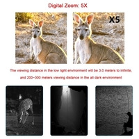 Appareil de vision nocturne infrarouge binoculaire portable 1080p Utilisation de jour et de nuit Photo Vidéo Prise de vue Zoom numérique 5X Distance de visualisation complète de 300 m pour la chasse en plein air Voyage en bateau