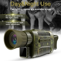 Appareil de vision nocturne portable 1080P Utilisation de jour et de nuit Prise de photos Enregistrement vidéo Zoom numérique 4X Portée monoculaire Résolution photo 5MP 8MP 12MP 7 niveaux de réglage infrarouge Caméra vidéo numérique Télescopes à