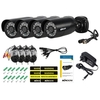 Appareil-photo de balle de KKmoon 4pcs 720P AHD + câble de surveillance de 4 * 60ft