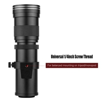 Appareil photo MF Super Téléobjectif Zoom F/8.3-16 420-800mm T Mount + Ensemble de filtres UV/CPL/FLD + 2X téléconvertisseur 420-800mm + Bague d