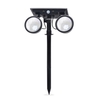 Applique murale solaire à double tête blanc / blanc chaud Lampe à gazon IP65 Quatre modes d