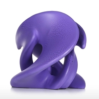 Après la résine abstraite sculpture plusieurs fois peinture traitement naturel fissure modèle cadeau Figurine Sculpture Art