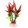 Aquarium Simulation de paysage plante aquatique Lastics ornemental feuille de bambou bicolore algue courte