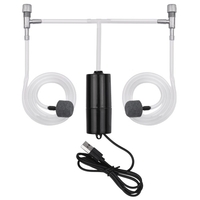 Aquarium USB pompe à Air petite pompe à oxygène avec 2 tubes de pierre à air boucle suspendue pour aquarium pêche en plein air