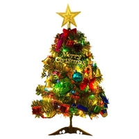Arbre de Noël de 20 pouces avec décorations suspendues Guirlande lumineuse à LED