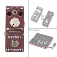 ARÔME oú AOS-3 Octave polyphonique guitare électrique effet Mini unique effet de pédale avec True Bypass