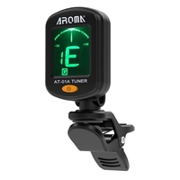 AROMA AT-01A Rotatif Clip-on Tuner LCD Affichage pour Guitare Chromatique Basse Ukulélé Violon