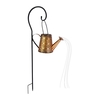 Arrosoir Lumières Métal Solaire Piquets Lumières LED Creux Solaire Paysage Lumières Étanche Extérieur Rétro Bouilloire Lanterne Piquet Lumière pour Jardin Allée Passerelle Pelouse Arrière-cour