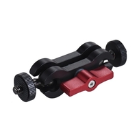 Articulation Magic Bras Moniteur Mont avec Double Ballheads avec 1/4 "Vis pour Caméra Moniteur de Terrain LED Vidéo Lumière Audio Recorder Caméra Cage