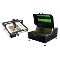 ATOMSTACK A5 M50 PRO bureau bricolage CNC Laser gravure Machine de découpe avec B1 boîte de protection tout métal Structure acrylique fenêtre filtre protéger les yeux système de filtre à fumée