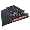AULA F2088 Clavier mécanique de jeu filaire 104 touches Panneau métallique à effet de lumière mixte Design ergonomique avec repose-poignet (interrupteurs bleus)