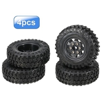 AUSTAR 4 pièces RC pneus 48*18mm pneu en caoutchouc pour voiture tout-terrain Buggy 1/24 RC compatible avec les pièces de mise à niveau Axial SCX24 Axial 90081 AXI00001 AXI00002