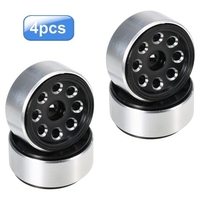 AUSTAR 4PCS 30*15mm Aluminum Alloy Wheel Rim for 1/24 RC Off-road Car Compatible with Axial SCX24 Axial 90081 AXI00001 AXI00002