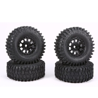 AUSTAR 7021 + 2018BK 4PCS Pneus RC 125*50mm Jante en alliage d