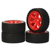 AUSTAR 8006 + 701 4 pièces RC pneus 65*25 MM pneus en caoutchouc pour voiture de course 1/10 Compatible avec HSP94123 LC PTG-2