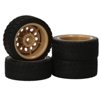AUSTAR 8006 + 801 4 pièces RC pneus 65*25 MM pneus en caoutchouc pour voiture de course 1/10 Compatible avec HSP94123 LC PTG-2
